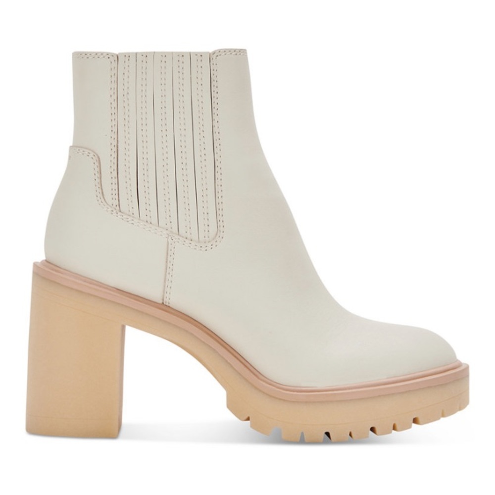 Dolce Vita Cream Ankle Boots